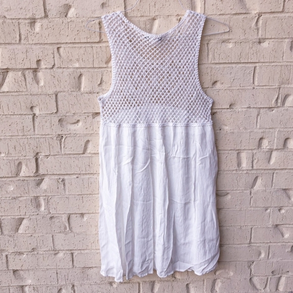 White lace crocheted dress size large - Picture 2 of 6